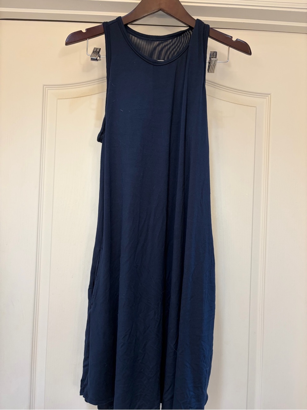 Shebird Sleeveless Navy A-Line Maxi Dress